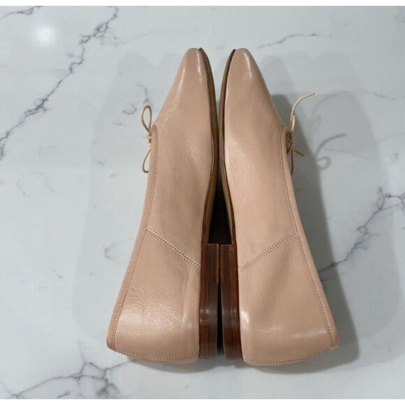 Mansur Gavriel Ballet Flats 39 Pink Beige Leather Square Toe Dream Ballerina - Picture 5 of 9
